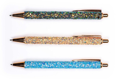 Σετ στυλό Tri-Coastal glitter 3 τεμ