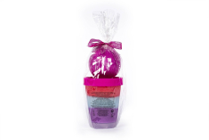 Σετ Tri-Coastal soufle scrub and bath bomb Cocunuts 320g