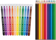 Σετ ζωγραφικής Maped Color Peps με κασετίνα υφασμάτινη και 12 τεμ μαρκαδόρους και 12 τεμ ξυλομπογιές
