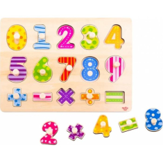 Σφηνώματα Tooky Toy Ξύλινα Αριθμοί και Σύμβολα