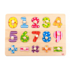 Σφηνώματα Tooky Toy Ξύλινα Αριθμοί και Σύμβολα