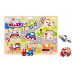 Σφηνώματα Tooky Toy Ξύλινα Οχήματα