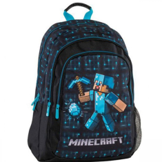 Σχολική τσάντα Minecraft πολυθεσιακή Black