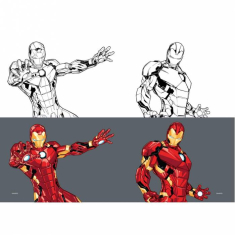 Τετράδιο καρφίτσα Avengers 17x25 40Φ.