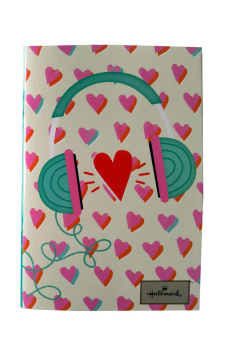 Τετράδιο καρφίτσα Hallmark Zebra - Heart Dots 17x25 40Φ.