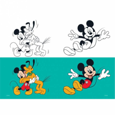Τετράδιο καρφίτσα Mickey 17x25 40Φ.