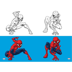 Τετράδιο καρφίτσα Spiderman 17x25 40Φ.
