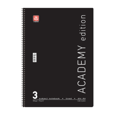 Τετράδιο σπιράλ Academy 3 θεμάτων A4 διάφορα χρώματα