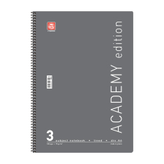 Τετράδιο σπιράλ Academy 3 θεμάτων A4 διάφορα χρώματα
