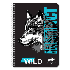 Τετράδιο σπιράλ Animal Planet 2 θεμάτων 17x25 60φ.