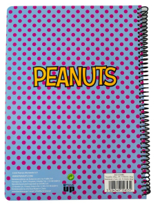 Τετράδιο σπιράλ BMU Peanuts Flair purple - Flair Light Purple 2 θεμάτων A4 70φ.