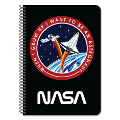 Τετράδιο σπιράλ NASA 2 θεμάτων 17x25 60φ.