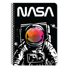 Τετράδιο σπιράλ NASA 2 θεμάτων 17x25 60φ.
