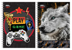 Τετράδιο σπιράλ No Fear Play Game - White Wolf 2 θεμάτων A4 70φ.