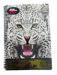 Τετράδιο σπιράλ No Fear White Wolf - Jaguar 2 θεμάτων 17x25 70φ.