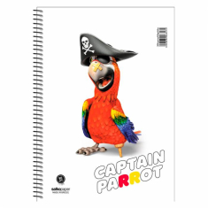 Τετράδιο σπιράλ Salko Captain Parrot 2 θεμάτων 17x25