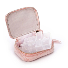 Θήκη χαπιών Tri-Coastal Cozy Velvet Quilted Heart