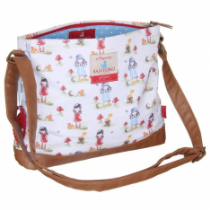 Τσάντα ώμου Gorjuss Pastel Pattern Print Toadstools