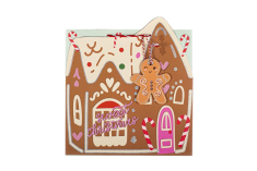Χριστουγεννιάτικη τσάντα μεσαία Tri Coastal Gingerbread House